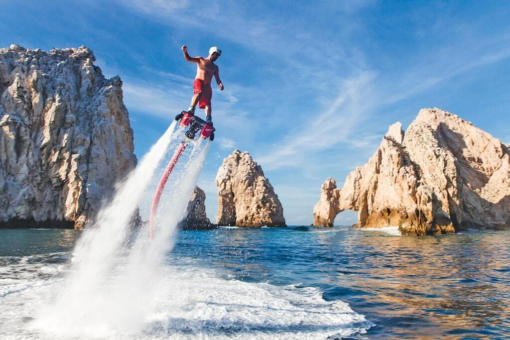 Water sports and flyboarding near El Arco in Cabo San Lucas