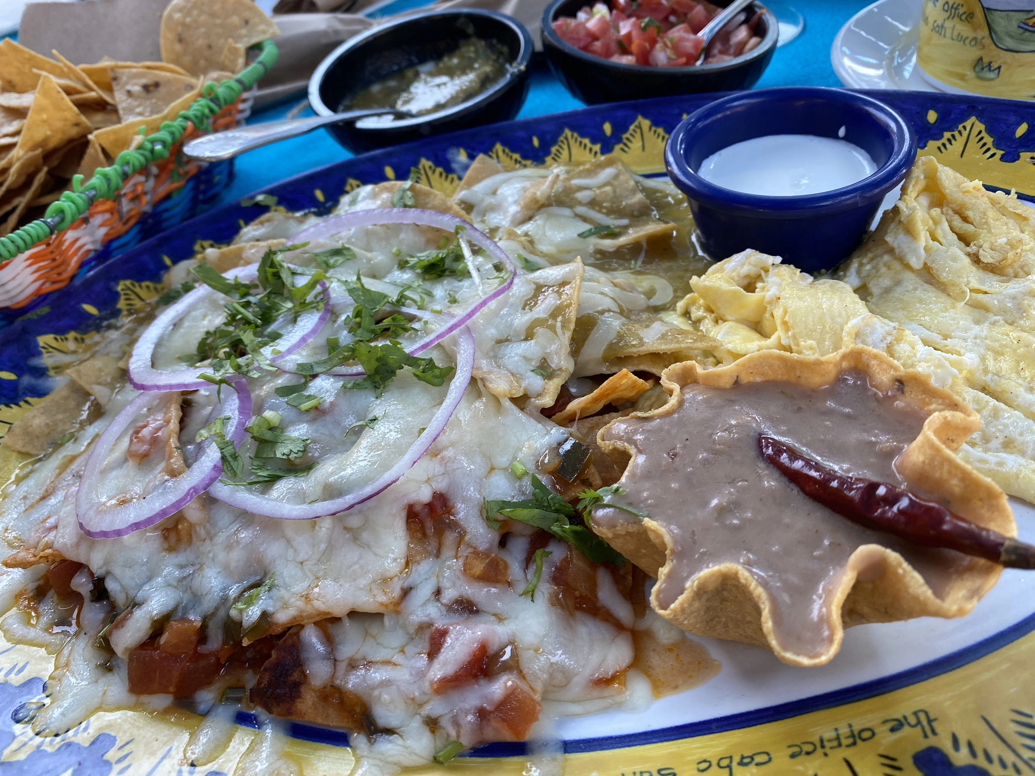 Chilaquiles breakfast at The Office