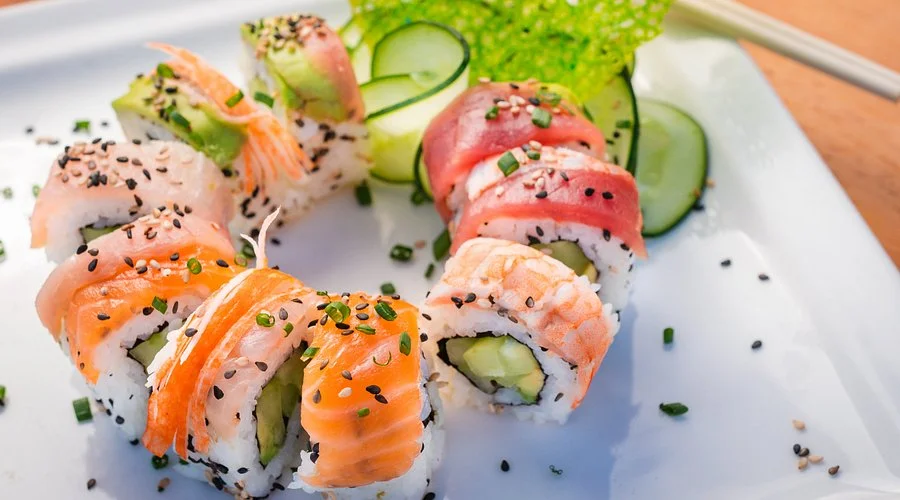 Hungry Shark Roll — signature sushi on the sand